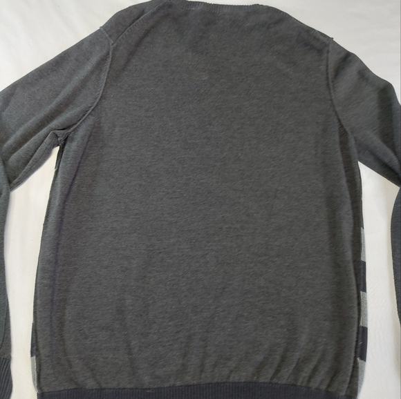 Kenneth Cole Unlisted Striped Y2K V- Neck Lightweight Sweater, Medium - Picture 11 of 11
